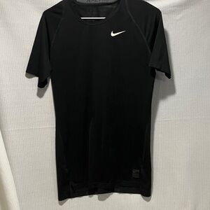 Nike Black Performance Tee with White Logo